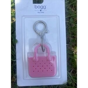 BOGG Bag Pink Tiny Tote Keychain Clip-on Bag Charm